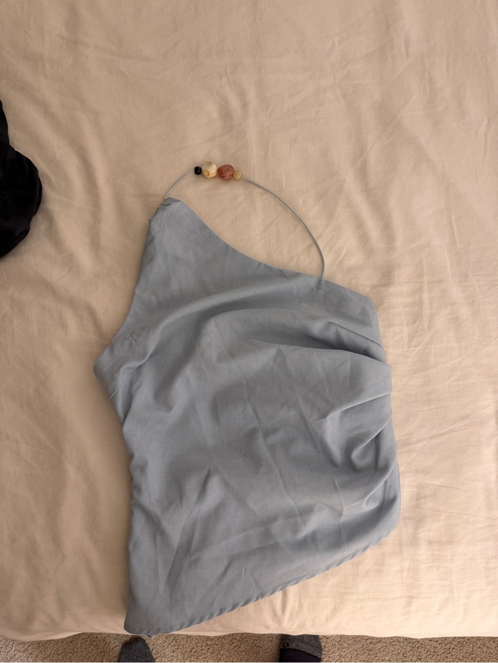 Whiteroom + Cactus Light Blue Asymmetrical Top